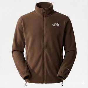 The North Face WindWall Fleece Jacket XXL Brown Full Zip Windproof 2006 Vintage